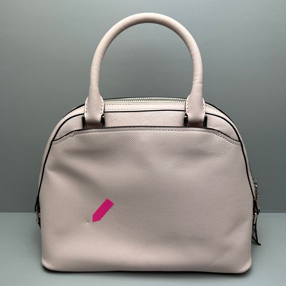 Calvin Klein Leather Light Pink Multi-Pocket Double Strap Hand Bag Purse - Picture 2 of 11